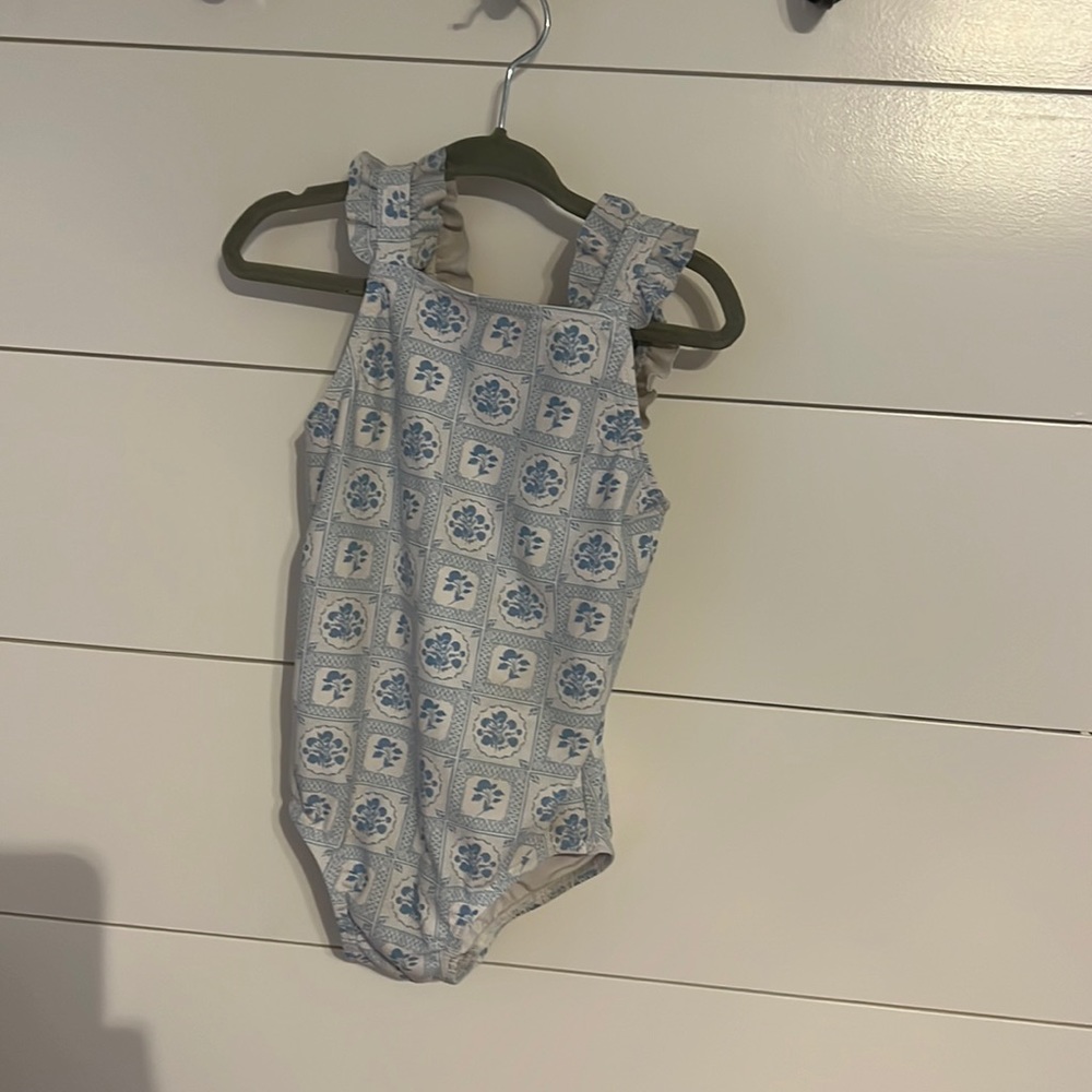 Minnow white and blue bathing suit